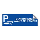 Stationnement avant seulement