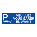 Veuillez vous garer en avant
