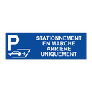 Stationnement en marche arrière uniquement