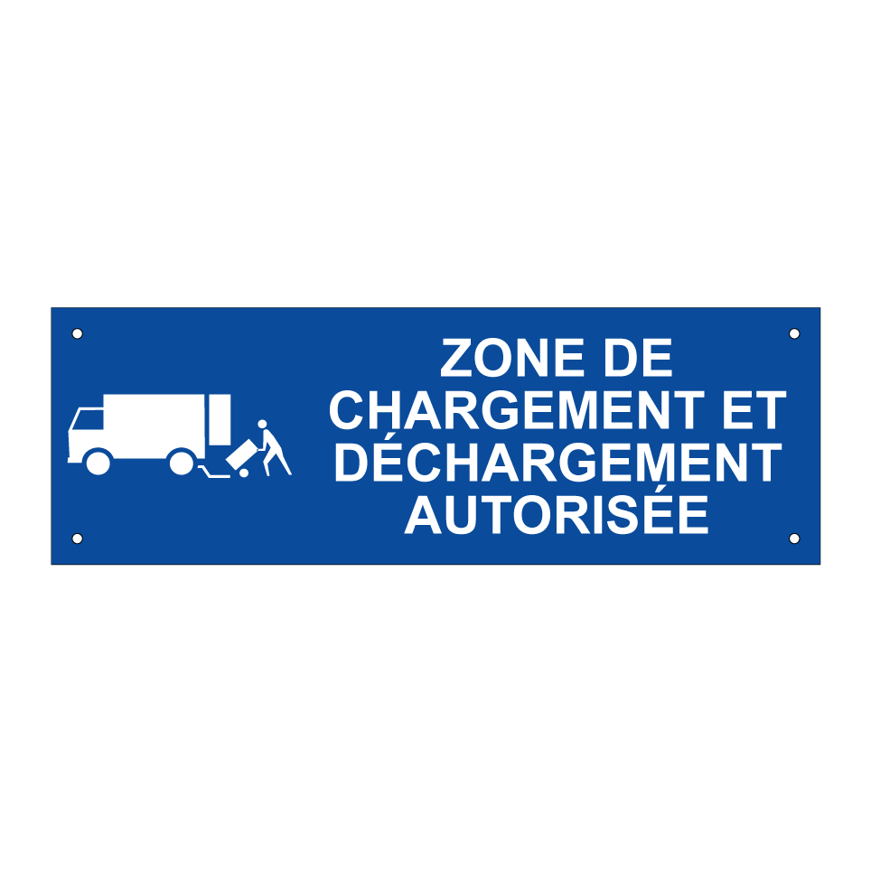 Zone de chargement et déchargement autorisée