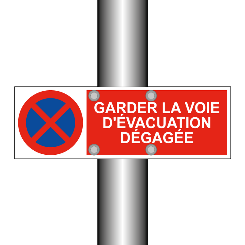 Garder la voie d'évacuation dégagée