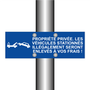 Propriété privée. Les véhicules stationnés illégalement seront enlevés à vos frais !