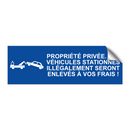Propriété privée. Les véhicules stationnés illégalement seront enlevés à vos frais !