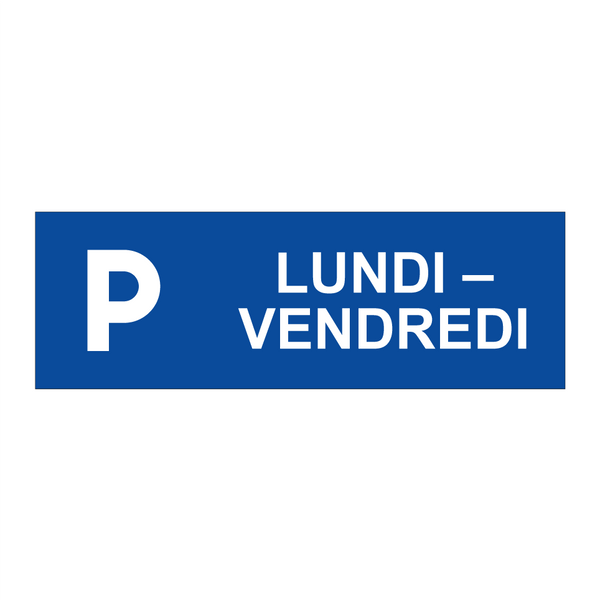 Lundi – Vendredi