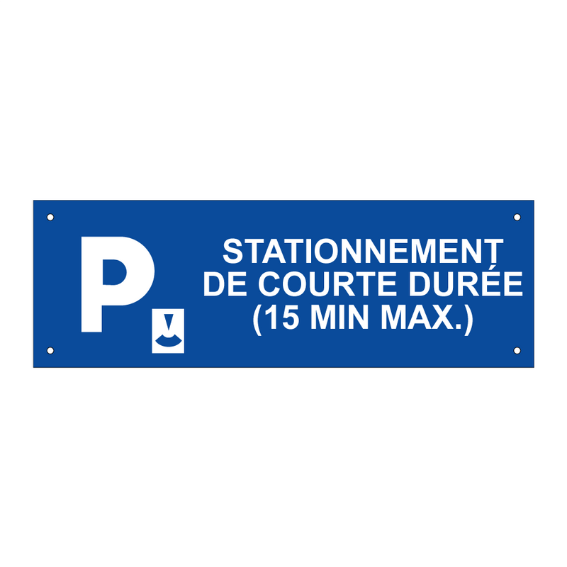 Stationnement de courte durée (15 min max.)