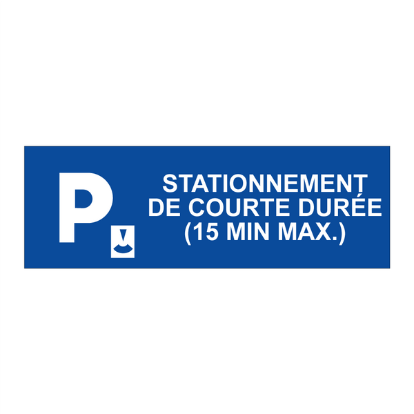 Stationnement de courte durée (15 min max.)