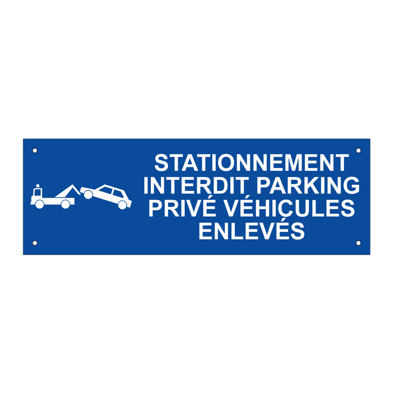 Stationnement interdit parking privé véhicules enlevés