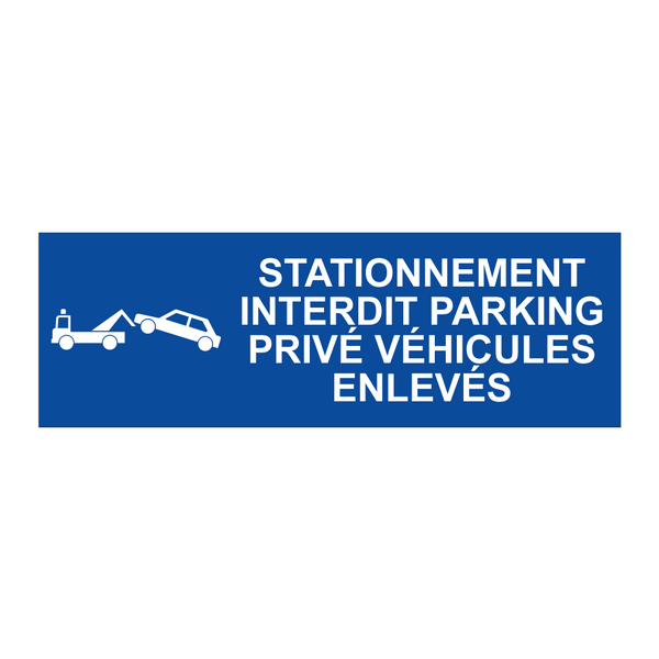 Stationnement interdit parking privé véhicules enlevés