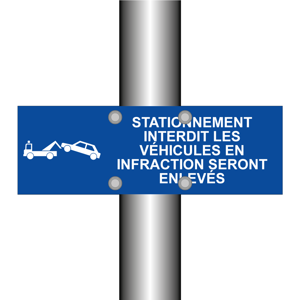 Stationnement interdit Les véhicules en infraction seront enlevés