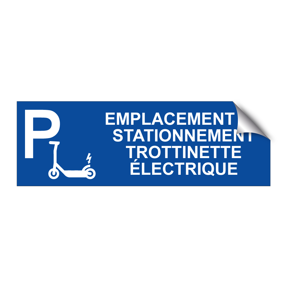 Emplacement de stationnement trottinette électrique