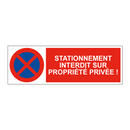 Stationnement interdit sur propriété privée !