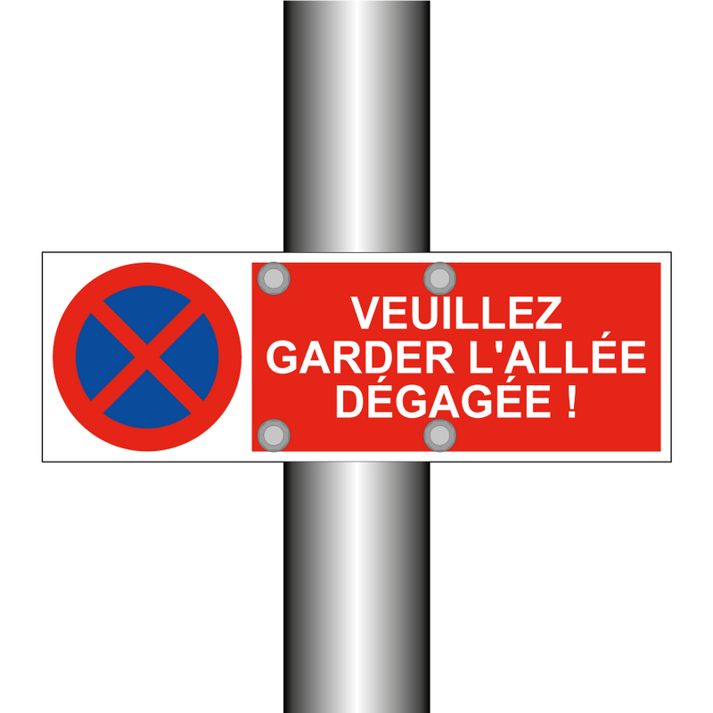 Veuillez garder l'allée dégagée !