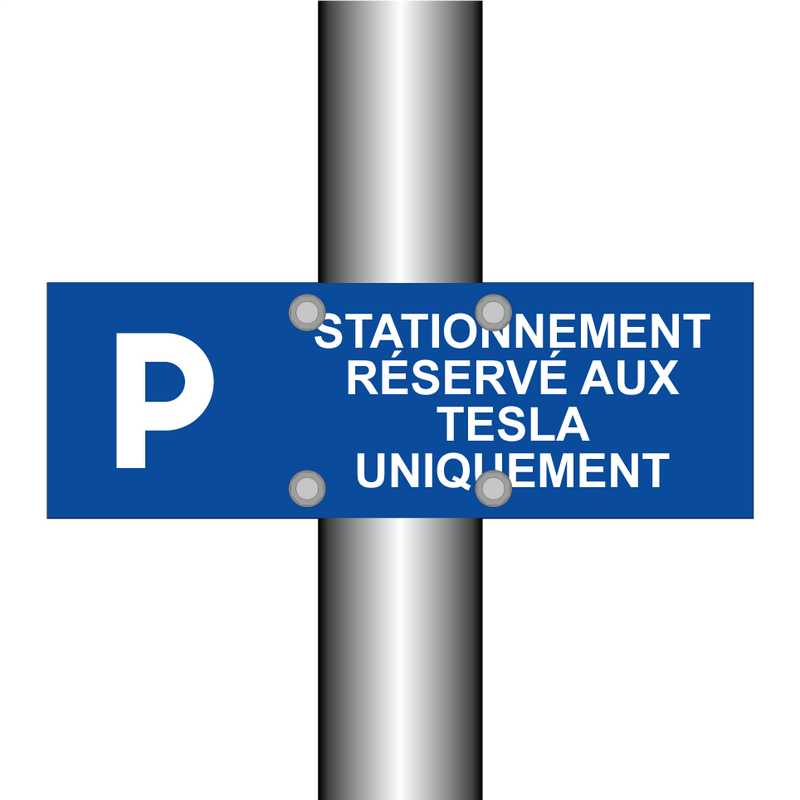 Stationnement réservé aux Tesla uniquement