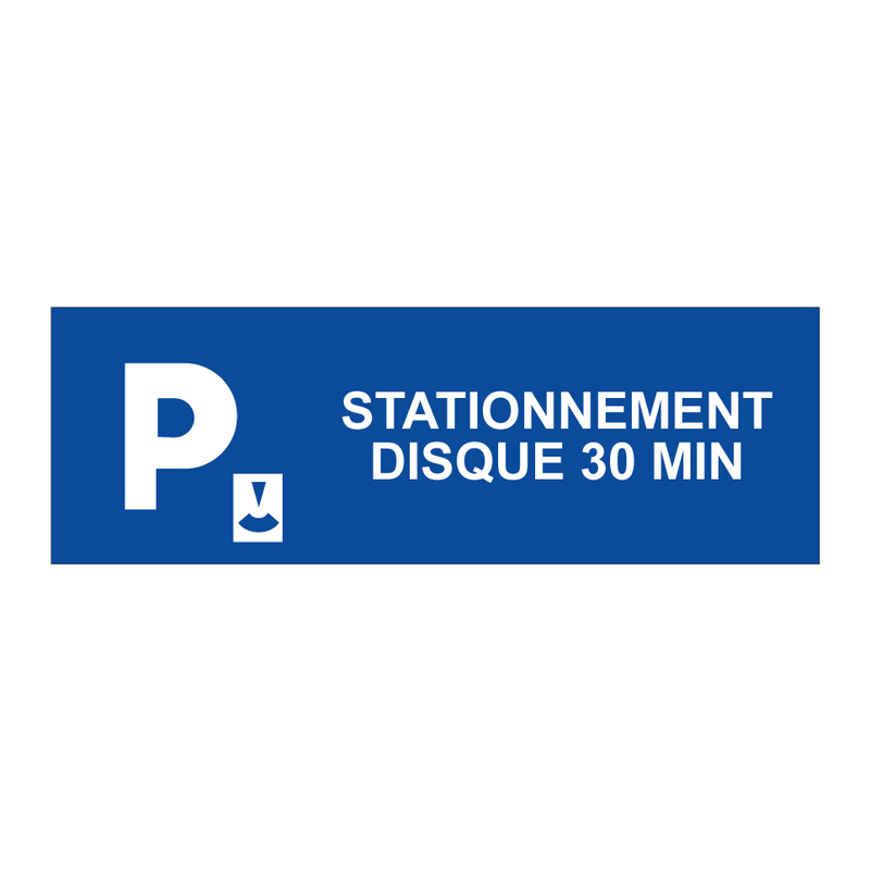 Stationnement disque 30 min