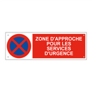 Zone d'approche pour les services d'urgence