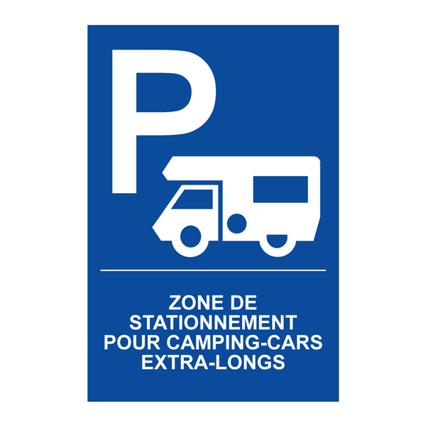 Zone de stationnement pour camping-cars extra-longs