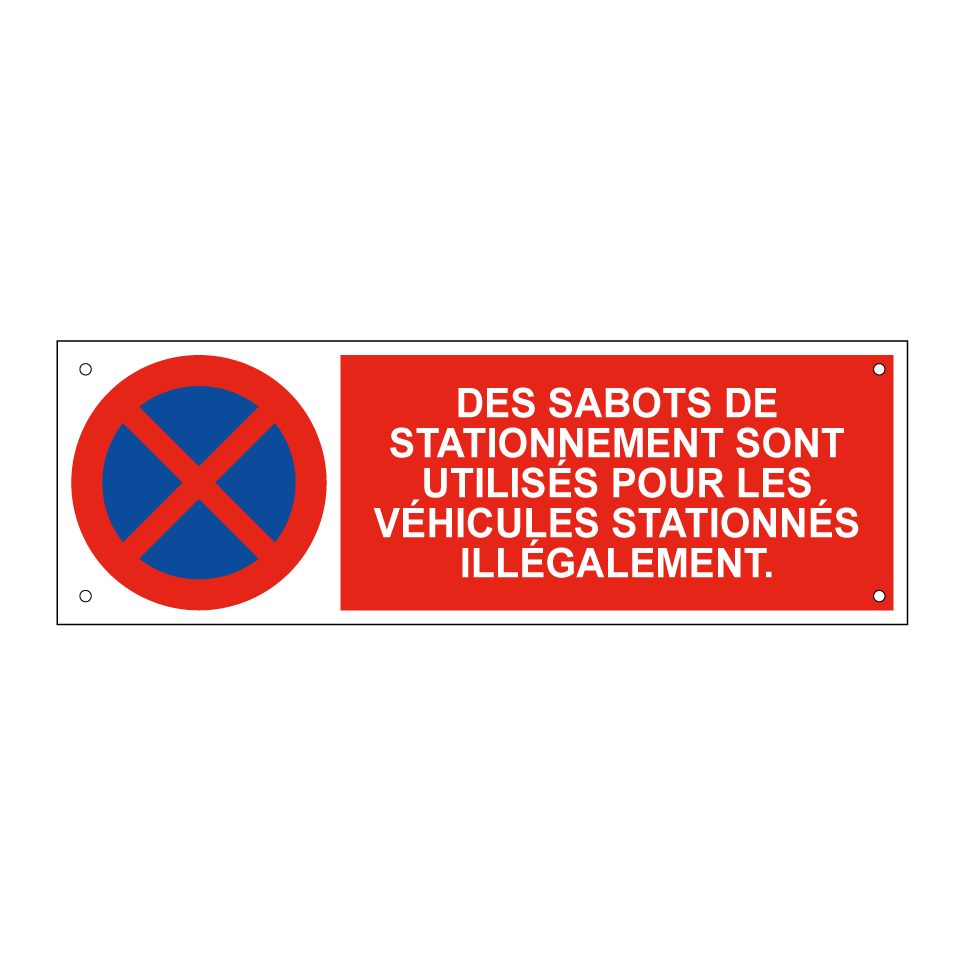 Des sabots de stationnement sont utilisés pour les véhicules stationnés illégalement.