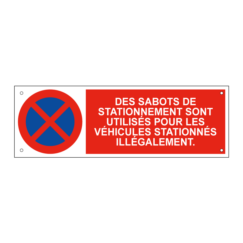 Des sabots de stationnement sont utilisés pour les véhicules stationnés illégalement.