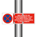 Des sabots de stationnement sont utilisés pour les véhicules stationnés illégalement.