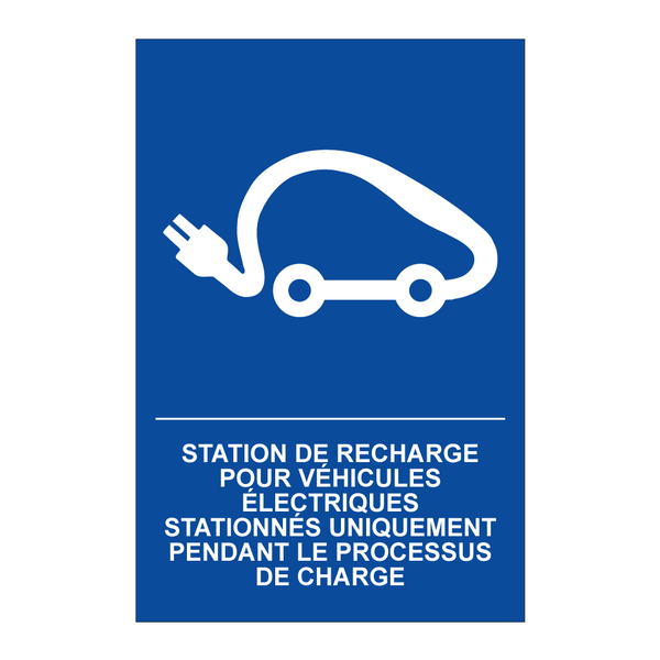 Station de recharge pour véhicules électriques stationnés uniquement pendant le processus de charge