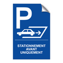 Stationnement avant uniquement