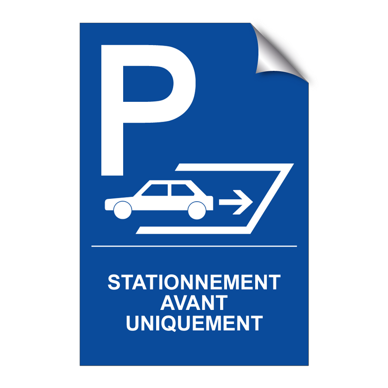 Stationnement avant uniquement