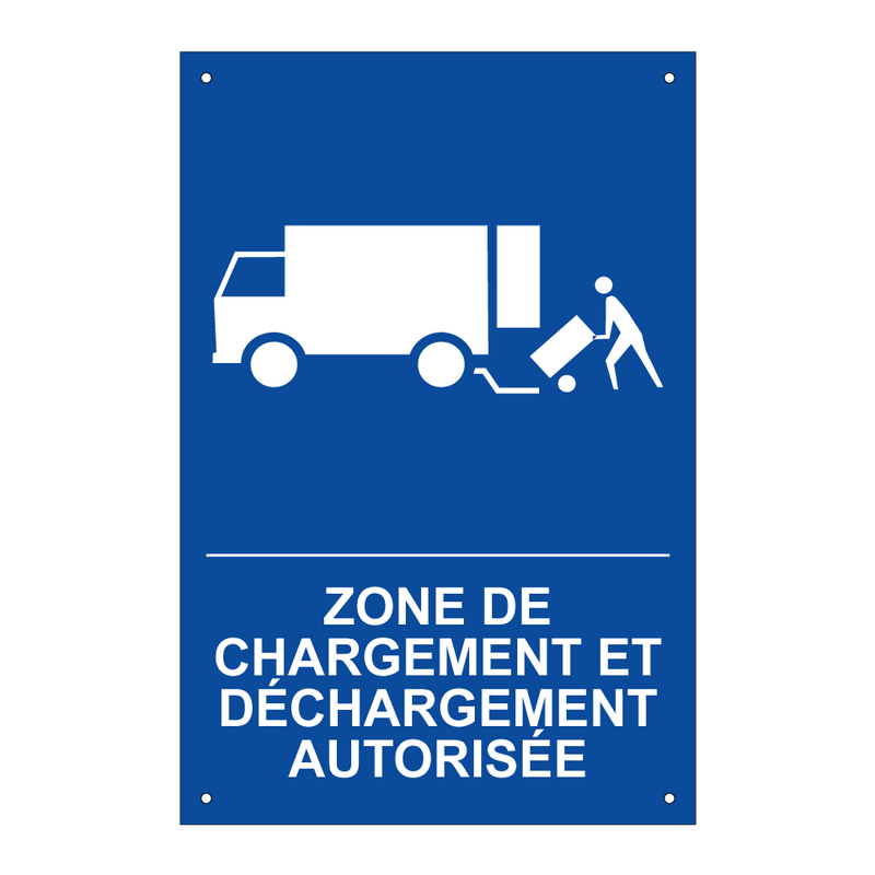 Zone de chargement et déchargement autorisée