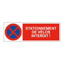 Stationnement de vélos interdit !
