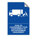 Zone de chargement pour chargement et déchargement uniquement