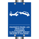 Propriété privée. Les véhicules stationnés illégalement seront enlevés à vos frais !