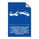 Stationnement client, durée maximale de stationnement : 1 heure avec disque de stationnement. Les véhicules stationnés illégalement seront enlevés aux frais du propriétaire.