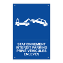 Stationnement interdit parking privé véhicules enlevés
