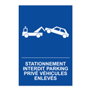 Stationnement interdit parking privé véhicules enlevés