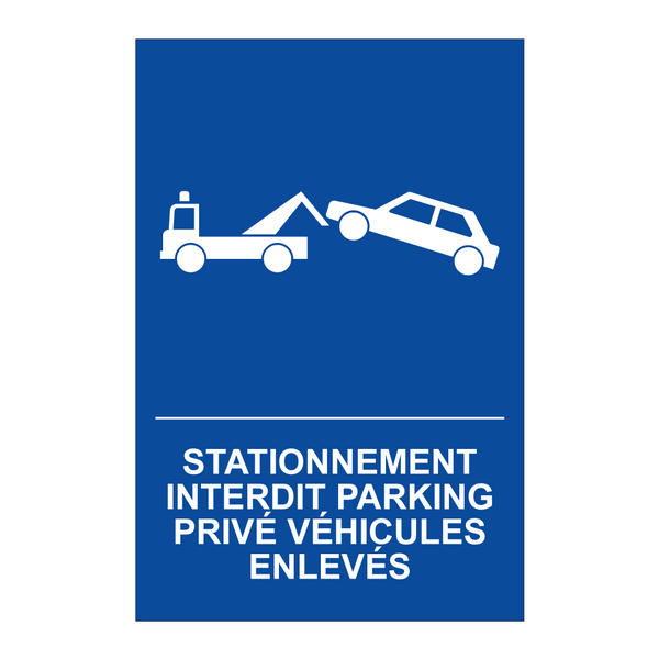Stationnement interdit parking privé véhicules enlevés