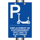 Emplacement de stationnement trottinette électrique