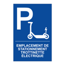 Emplacement de stationnement trottinette électrique