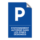 Stationnement autorisé dans les zones désignées