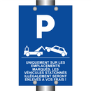 Uniquement sur les emplacements marqués. Les véhicules stationnés illégalement seront enlevés à vos frais !