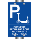 Borne de recharge pour trottinette électrique
