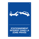 Stationnement interdit dans la zone privée