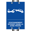 Stationnement interdit dans la zone privée