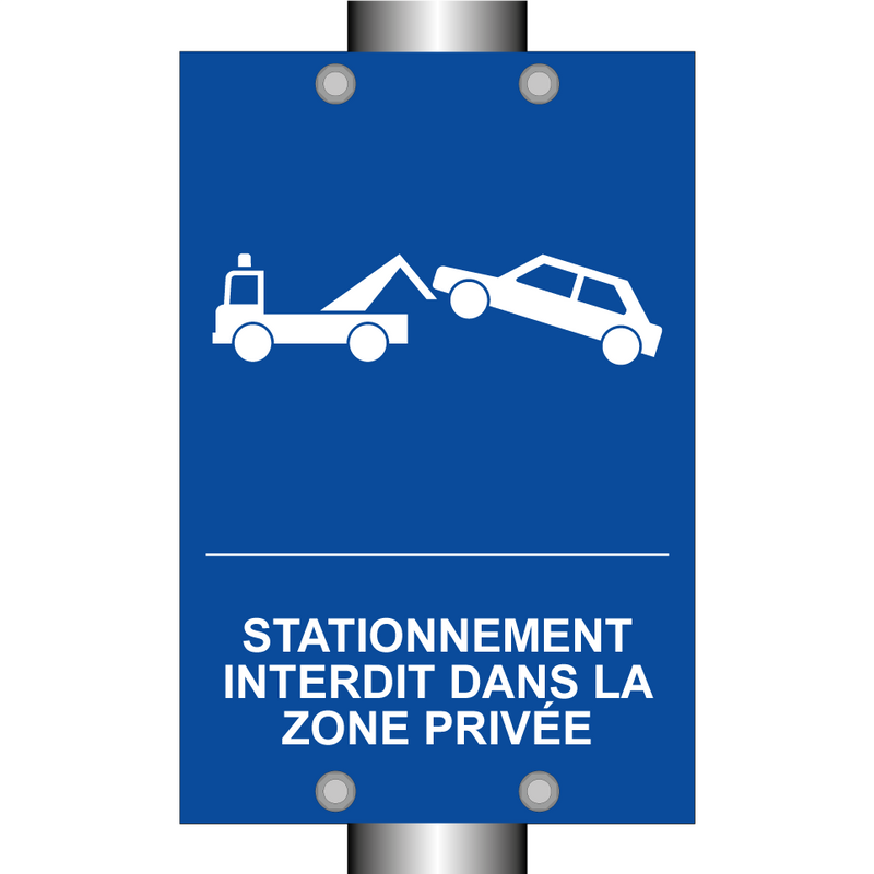 Stationnement interdit dans la zone privée