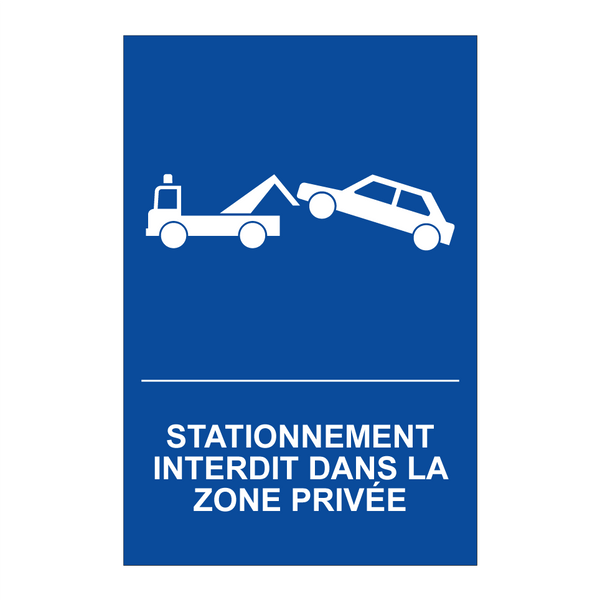 Stationnement interdit dans la zone privée