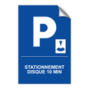 Stationnement disque 10 min
