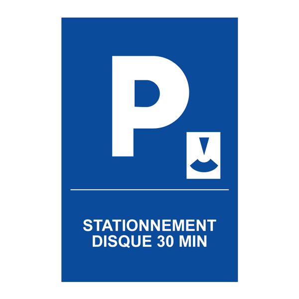Stationnement disque 30 min