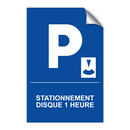 Stationnement disque 1 heure