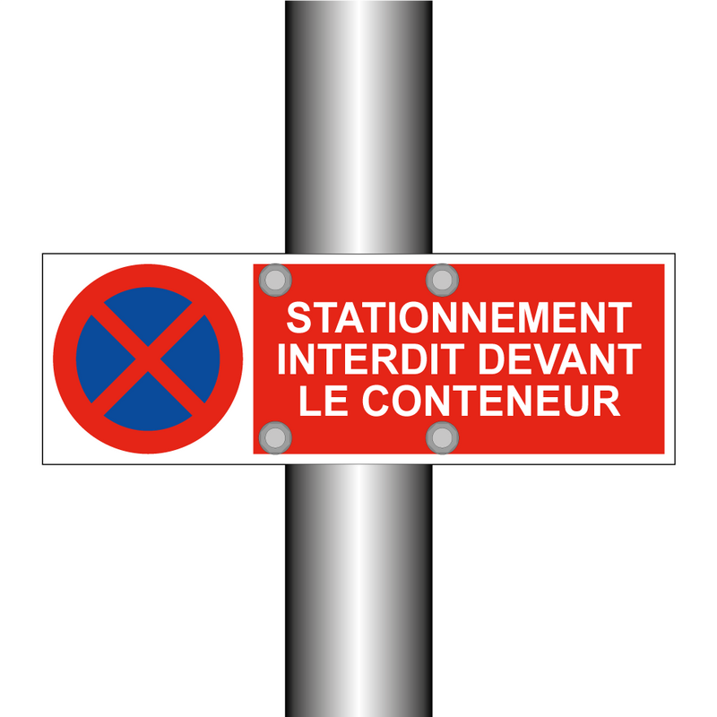 Stationnement interdit devant le conteneur