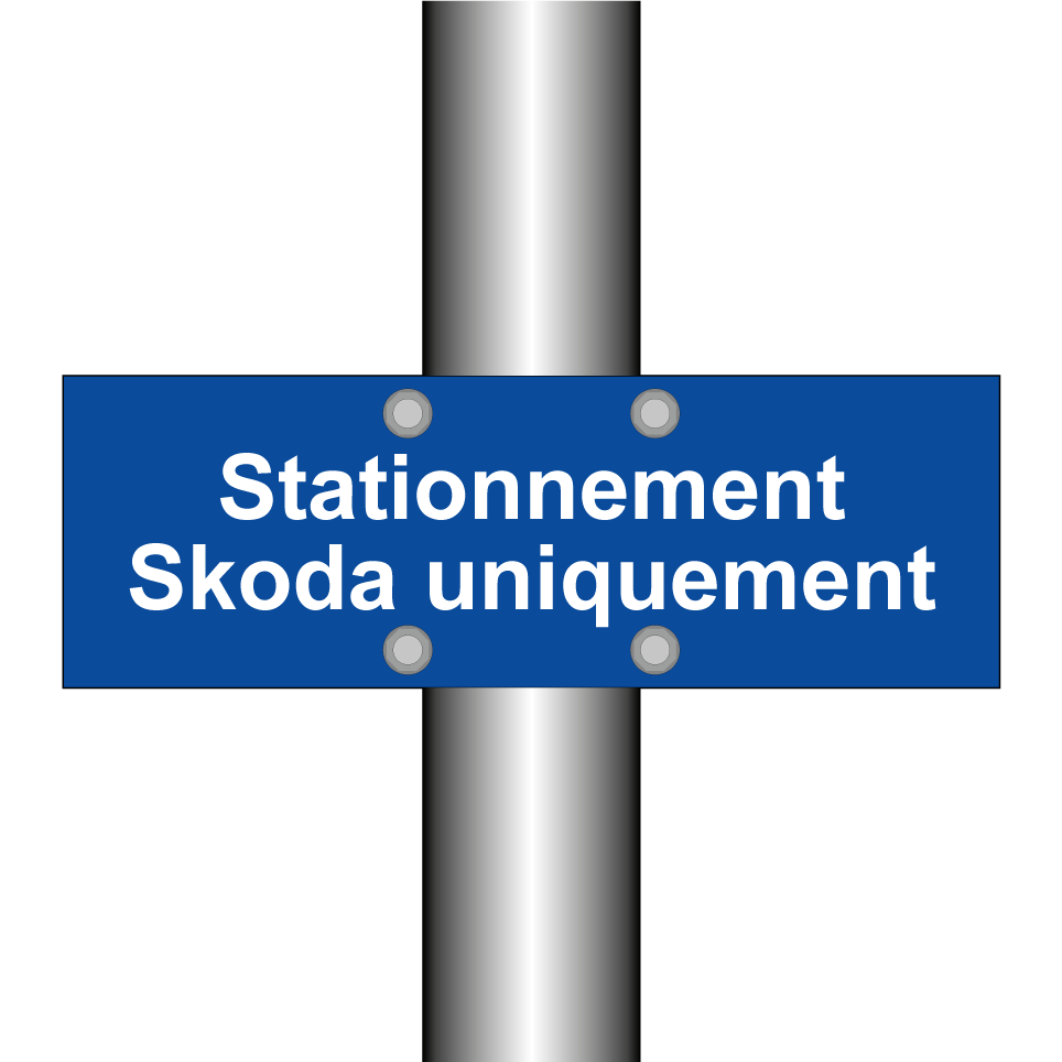 Stationnement Skoda uniquement