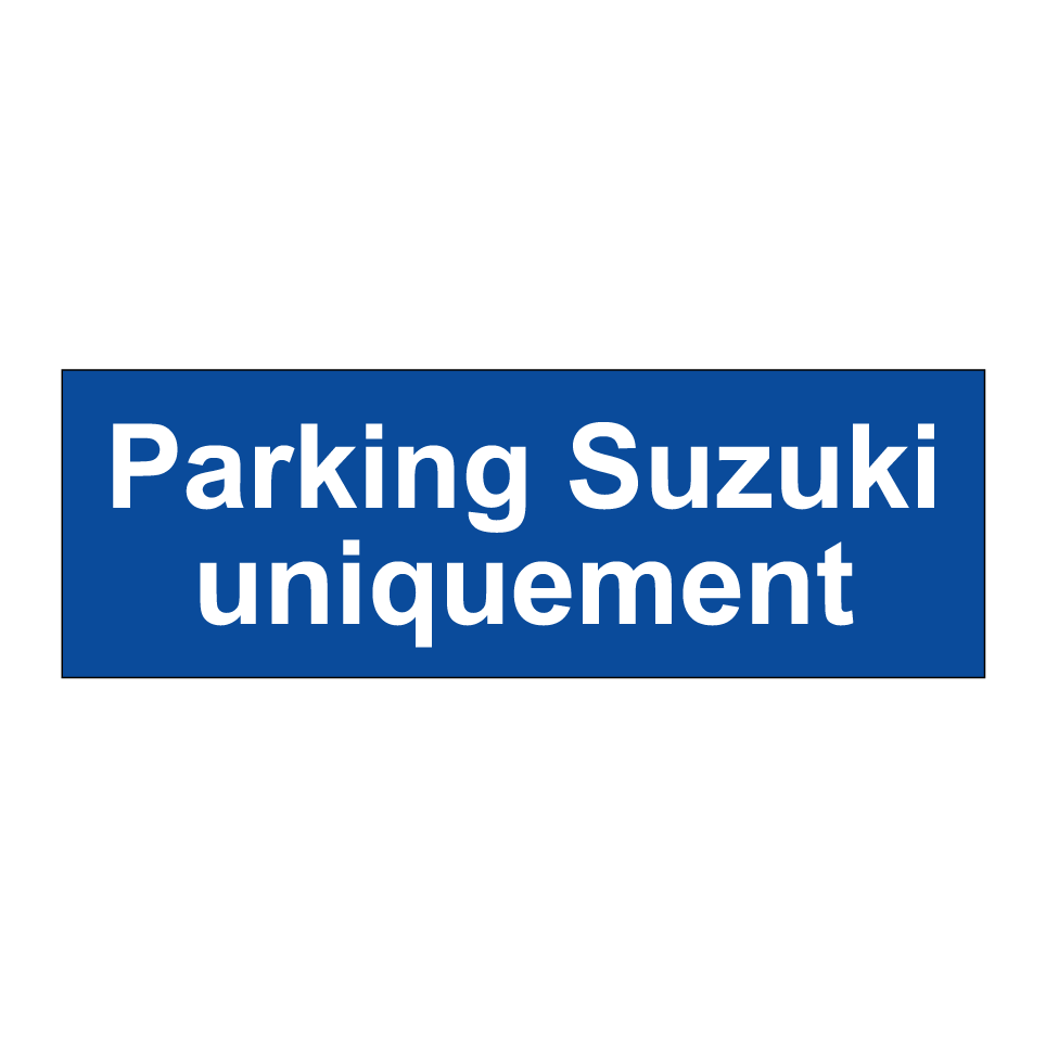Parking Suzuki uniquement