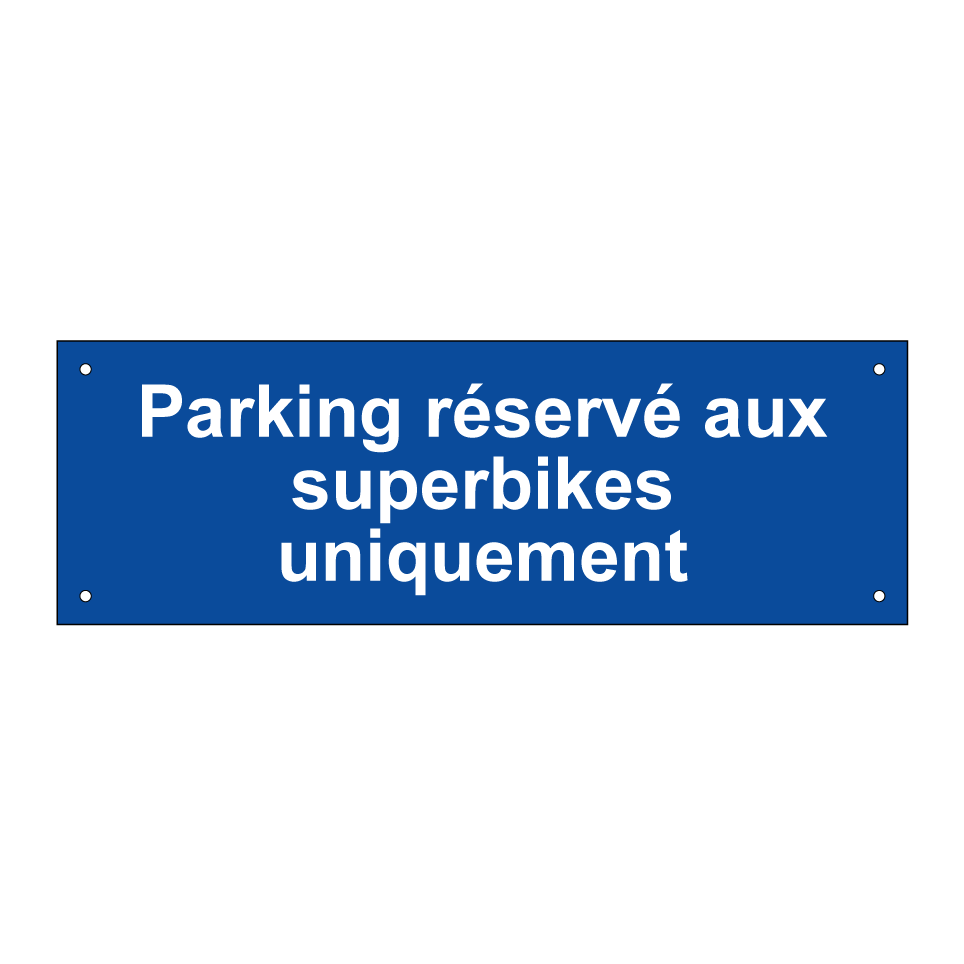 Parking réservé aux superbikes uniquement